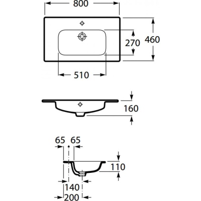Раковина Roca Victoria 80 32799C000 Белая