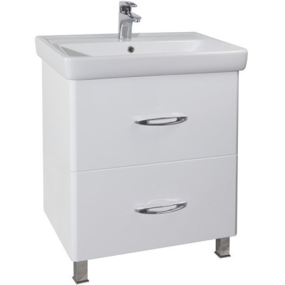 Тумба c раковиной Bellezza Джела 60 2 ящика Белая