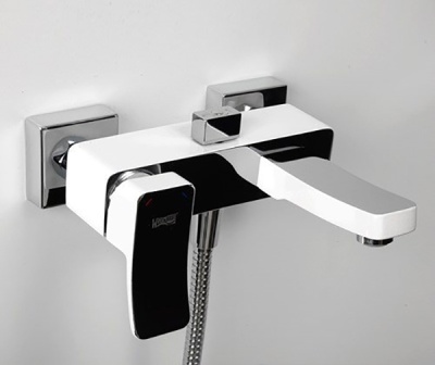 Смеситель для ванны WasserKRAFT Aller 1061W Хром Белый