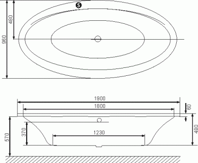 Акриловая ванна Excellent Lumina 190 Белая