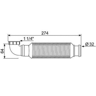 Сифон для раковины Wirquin Senzo 31560002 Белый G 1 1/4