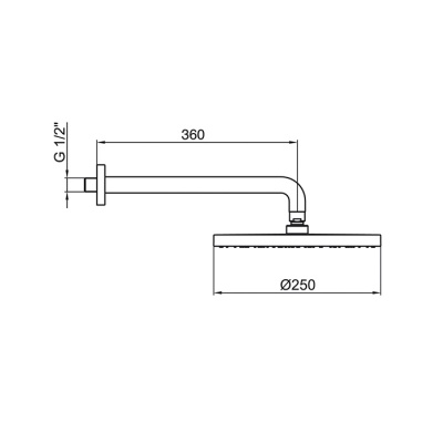 Верхний душ Webert Comfort AC0398010METAL Золото