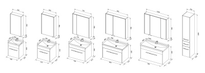 Тумба под раковину Aquanet Августа 100 210021 подвесная Дуб сонома