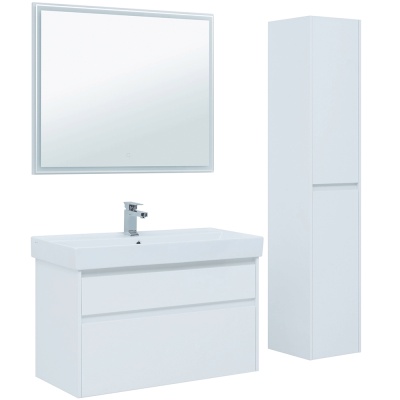 Комплект мебели для ванной Aquanet Nova Lite 100 243230 подвесной Белый
