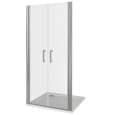 Душевая дверь в нишу Good Door Mokka SD-80-C-WE 80 профиль Алюминий белый стекло прозрачное