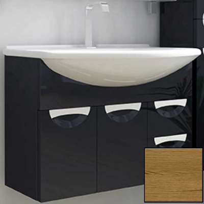 Тумба с раковиной SanVit Лайм 90 klaimp090 с фактурой под дерево подвесная Акация светлая