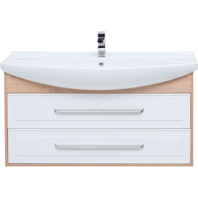 Комплект мебели для ванной Aquanet Остин 120 213130 подвесной Белый глянец Дуб сонома