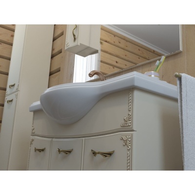 Тумба под раковину Какса-А Классик-Д 120 004241 Бежевая Золото