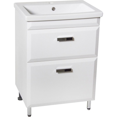 Тумба под раковину Style Line Лотос 60 Люкс Plus СС-00000374 Белая