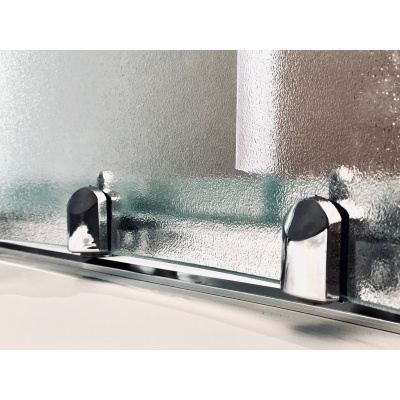 Душевая кабина Royal Bath ВК 90x90 RB90BK3-WC-CH с гидромассажем стекло матовое задняя стенка Белая