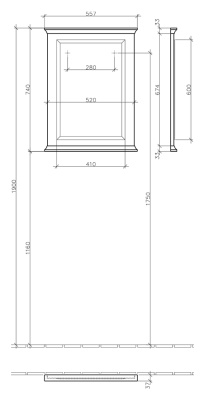 Зеркало Villeroy&Boch Hommage 56 Орех