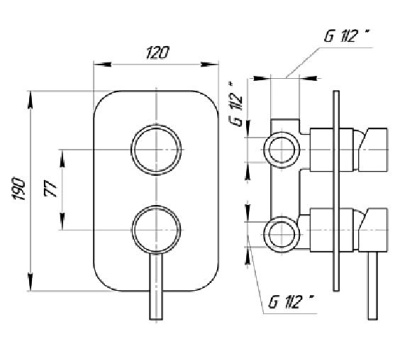 Смеситель для душа Bugnatese Kobuk 2232 CR (хром)