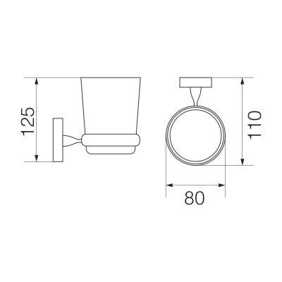 Стакан для зубных щеток Veragio Bonjour VR.BNR-7840.BR Бронза