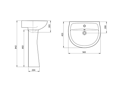 Раковина Santeri Версия 31115S0011B0 Белая