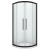 Душевой уголок Black&White Stellar Wind S801-900x900 радиальный профиль Блеск серебра стекло прозрачное