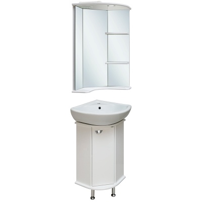 Мебель для ванной Runo Браво 40 угловая Белая