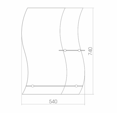 Зеркало Mixline Престиж Баунти 54 525394 с полкой с декоративной тонировкой