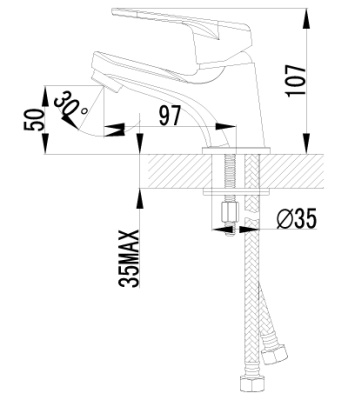 Смеситель для раковины Lemark Luna LM4156C Хром