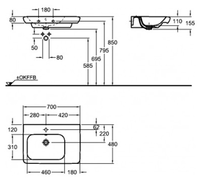 Раковина Geberit (Keramag) it! 121970000 Белый