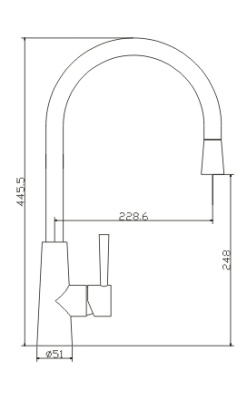 Смеситель для кухни Seaman Eco Venice SSN-1148P Сталь