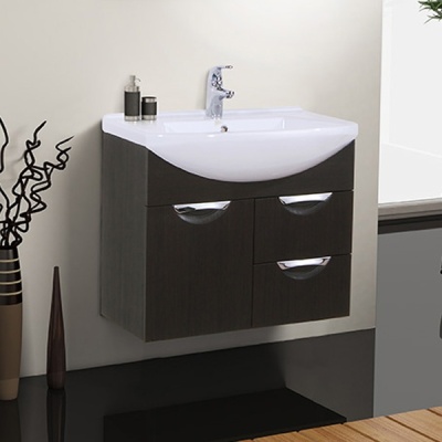 Тумба с раковиной SanVit Лайм 75 в цвете Ral подвесная Шоколад