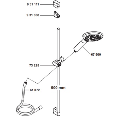 Душевой гарнитур Kludi Freshline 6794005-00 Хром