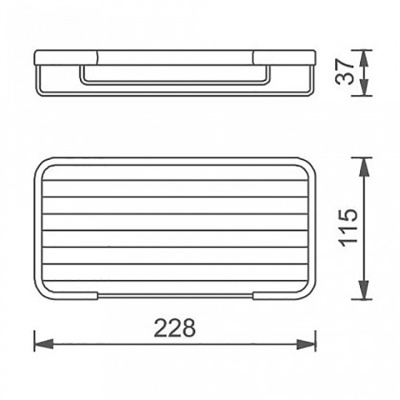Полка Aquanet 8013 Хром