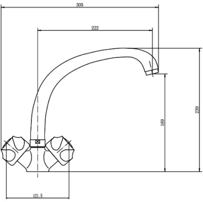 Смеситель для кухни Fashun A4226 Хром
