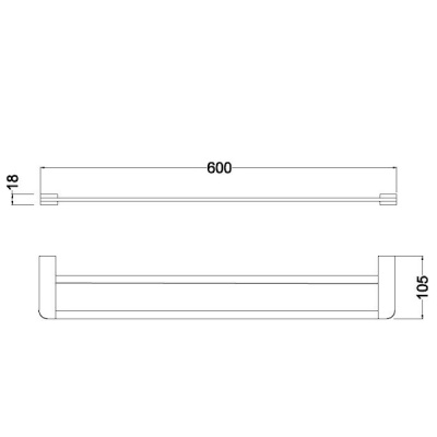 Держатель для полотенец Schein Allom 22821 Хром