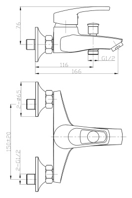 Cмеситель для ванны WeltWasser Isar 503 10000002012 Хром