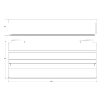 Полка для полотенец Artwelle Regen 60 838160A Хром
