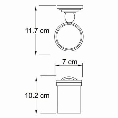 Стакан для зубных щеток WasserKRAFT Isar K-7328 Темная бронза