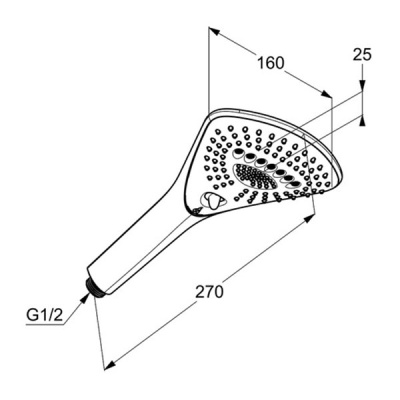 Ручной душ Kludi Fizz 6770039-00 Черный