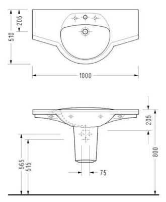 Раковина Serel Orkide 100 6831 Белая