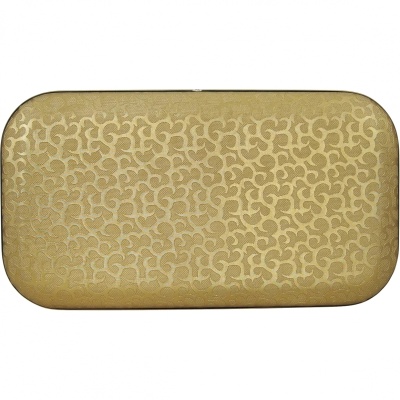 Корзина для белья Cameya Цветы FGG-M средняя Золото, кант золото