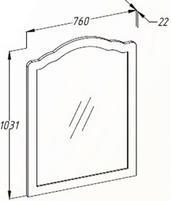 Зеркало Opadiris Лоренцо 80 Z0000008464 Белое матовое