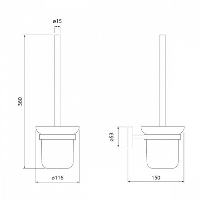 Ершик для унитаза Iddis Sena SENSSG0i47 Хром