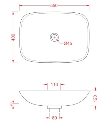 Раковина Artceram La Fontana 55 LFL006 01 00 Белая