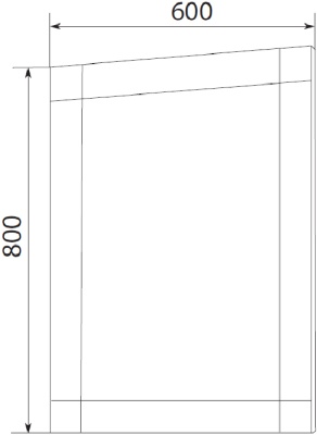 Зеркало Marka One Glass 60x80 Black stone