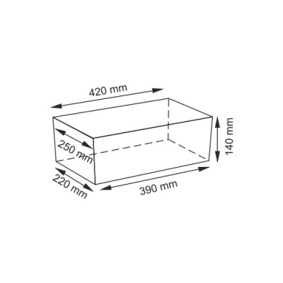 Корзина для белья WasserKRAFT Lossa 42x24x14,5 WB-120-L Коричневая