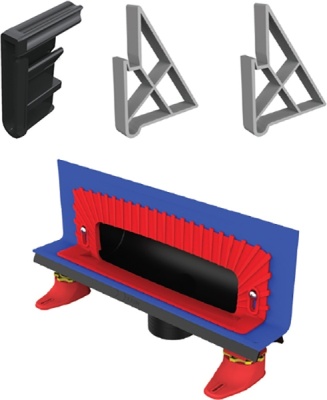 Душевой лоток Berges Wasserhaus Wall 600 092156 с решеткой Золото глянец
