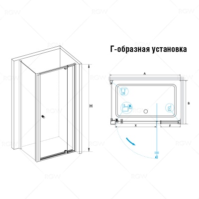 Душевой уголок RGW Passage PA-32 80x80 профиль Хром стекло прозрачное