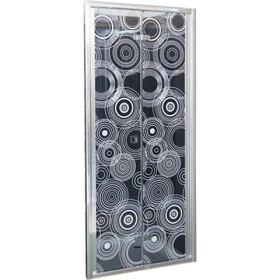 Душевая дверь Cerutti SPA D81 80х195 профиль Хром стекло тонированное с рисунком