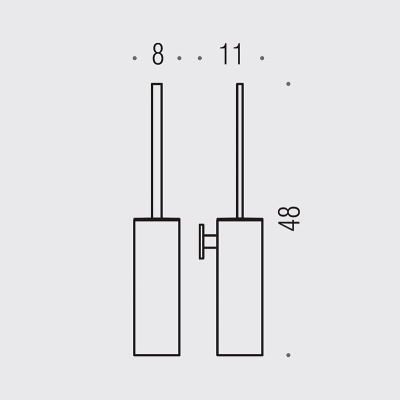 Ершик для унитаза подвесной Colombo Design Look B1627.CR Хром