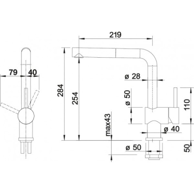 Смеситель для кухни Blanco Linus S-F Хром