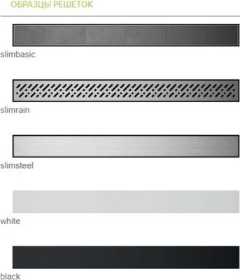 Линейный трап для душа Radaway RadаDrain Slim 95 для плитки 8-12 мм с решеткой SlimRain