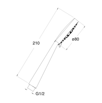 Душевая лейка Cristina PD 201 Хром