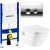 Комплект унитаза Roca The Gap 346477000 с инсталляцией Geberit Duofix Delta UP100 458.124.21.1 с сиденьем Микролифт и клавишей смыва Хром