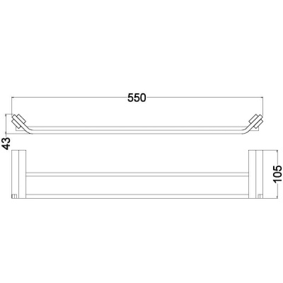 Держатель для полотенец Schein Watteau 12822 Хром