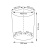 Корзина для белья WasserKRAFT Salm 33x33x51 WB-270-M с крышкой Коричневая